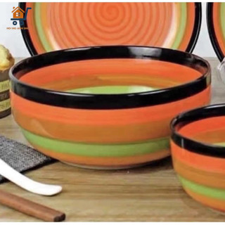 Bộ 2 Tô Sứ Sâu Lòng Hoạ Tiết Cầu Vồng 18cm - Tô Canh, Tô Phở, Đựng Thức Ăn - Tráng Men Cao Cấp