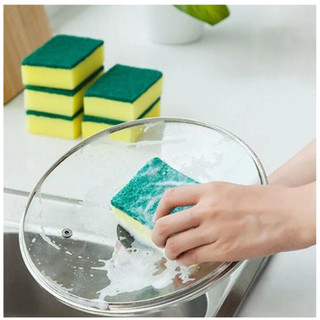 Miếng bọt biển rửa chén bát vàng xanh h321 - miếng rửa chén chùi rửa vệ sinh