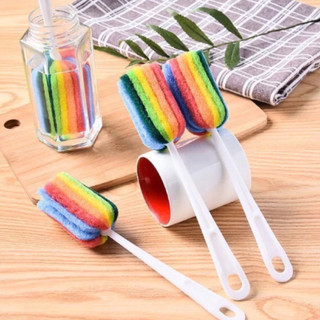 Cây Cọ Rửa Ly Cốc, Bình Nước, Bình Giữ Nhiệt, Bình Sữa Màu Cầu Vồng Đa Năng Tạo Bọt Siêu Tiện Lợi