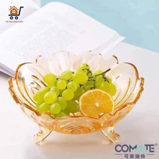 Khay Thuỷ Tinh, Đĩa Thuỷ Tinh 3 Chân - Đựng Trái Cây, Mứt, Bánh Kẹo, Đựng Toping Quán Ăn