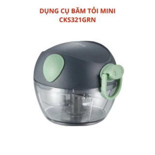 Cối Xay Tỏi Ớt Lock Lock CKS321GRN 3 Lưới Dao Thép - Cối Băm Nghiền Hành Tiêu Gia Vị Mini Hình Chú Heo