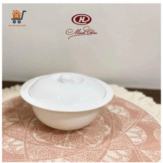 Thố chưng yến minh châu lc14 dung tích 320ml - thố sứ có nắp cao cấp hàng chính hãng