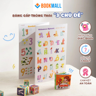 Bảng giáo dục chữ cái cho bé Tiếng Anh Bảng gấp thông thái My first learning chart đồ chơi nhiều chủ đề thú vị