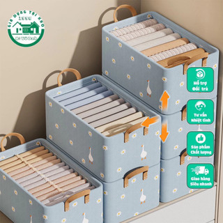 [HOT 2023] Hộp khung sắt đựng quần áo, tất vớ, đồ lót chăn màn có thể gấp gọn đa năng