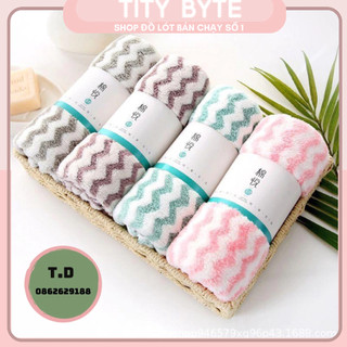 Khăn mặt cotton khăn mặt lông cừu siêu mềm, rửa mặt mềm mịn tấm 30x50cm - t531