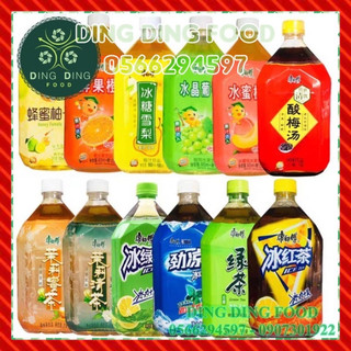 Mới - Tổng Các Vị Nước Đài Loan Chai 1000ml_1 Lít, Nước Lê Mix Vị, Ăn Vặt Siêu Ngon, Trà Trái Cây, DING DING FOOD