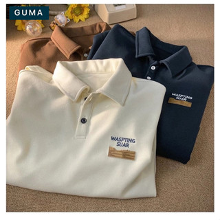 Áo polo tay lỡ form rộng,Áo thun có cổ  unisex dáng rộng thoải mái GUMA