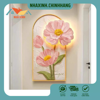 Tranh tráng gương điện led điều khiển từ xa, tranh treo tường phòng khách, phòng ngủ, cửa hàng spa... . nhà xinh ch