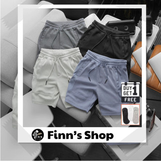 Quần short thun nam sọc ngang new basic chất liệu vải cá sấu