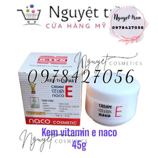 kem dưỡng trắng da vitamin E naco hũ 45g [kem 3 mặt] 1 hộp
