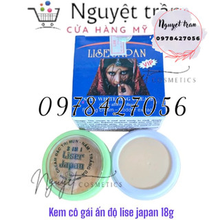 Kem trắng da LISER JAPAN skin whitening cream 18g cô gái ấn độ giảm mụn nám trắng da 3 in 1