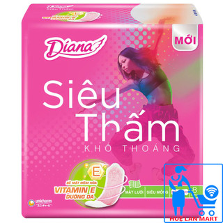 Băng Vệ Sinh Diana Siêu Thấm Siêu Mỏng Không Cánh Gói 8 Miếng