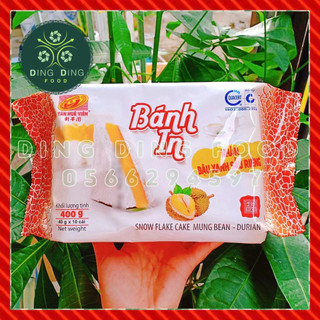 Mới - 1 Bịch Bánh In Nhân Đậu Xanh Sầu Riêng 400g (10 BÁNH) Tân Huê Viên Sóc Trăng, Ăn Vặt Siêu Ngon, DING DNG FOOD