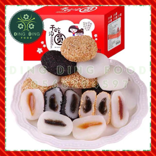 Mới - Thùng 2Kg Bánh Mochi Cô Gái Mix 4 Vị (Tầm 70 Cái), Bánh Dẻo Tươi Đài Loan, DING DING FOOD