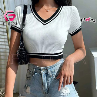 Áo Croptop Nữ TAY NGẮN CỔ TIM VẠT TRÒN BẦU Chất Thun Cotton Kiểu Trơn Sexy, Áo Thun Nữ Ôm Body Đẹp Tôn Dáng Flo'ra