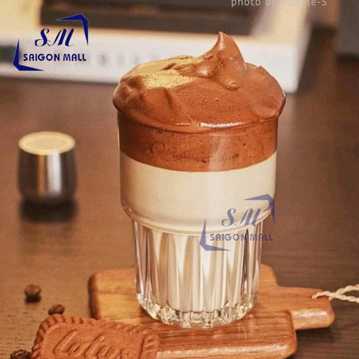 Bộ 6 ly thủy tinh 320ml VN320 , 6 ly khía , ly uống cafe , ly uống bia, ly uống sinh tố