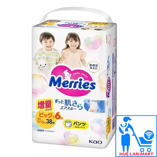 Bỉm - Tã Quần Merries Size XL38+6 (Cho bé 12-22kg)