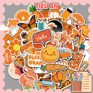 H97 - Sticker màu CAM độc đáo - PVC/ Hình dán Chống nước Mũ bảo hiểm Vali Laptop Điện thoại