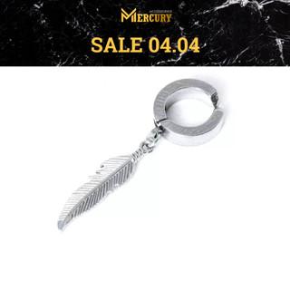 Khuyên tai kẹp nam Mercury Feather - Trang sức, Phụ kiện thời trang Unisex - Thiết kế Basic, cá tính