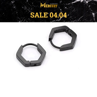 Khuyên tai bấm lỗ nam Mercury Lục giác - Trang sức, Phụ kiện thời trang Unisex - Thiết kế Basic, cá tính