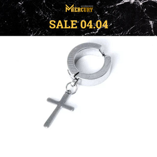 Khuyên tai kẹp nam Mercury Cross - Trang sức, Phụ kiện thời trang Unisex - Thiết kế Basic, cá tính