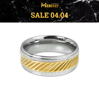 Nhẫn nam Mercury Copper -Trang sức, phụ kiện đeo tay thời trang - Thiết kế họa tiết line vàng sang trọng