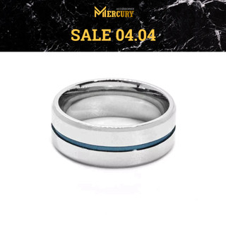 Nhẫn nam/nữ Mercury Blue Line - Trang sức, phụ kiện đeo tay thời trang - Thiết kế Basic, cá tính