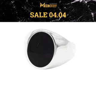 Nhẫn nam Titan Mercury Oval Signet - Trang sức, phụ kiện đeo tay thời trang - Thiết kế Basic, phong cách Minimalism
