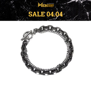 Vòng tay nam Mercury Twin Chains - Trang sức, phụ kiện thời trang đeo tay - Thiết kế Layer kết hợp khóa OT độc lạ
