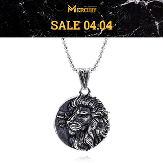 Vòng cổ nam Mercury Lion King - Trang sức, phụ kiện thời trang Unisex - Thiết kế họa tiết đầu sư tử, khỏe khoắn, mạnh mẽ