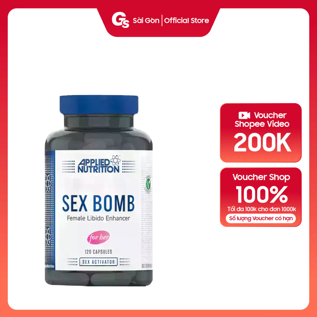 Viên uống Applied Nutrition Sex Bomb For Her, 120 viên  - Hỗ trợ sức khỏe nữ giới nhập khẩu Anh - Gymstore