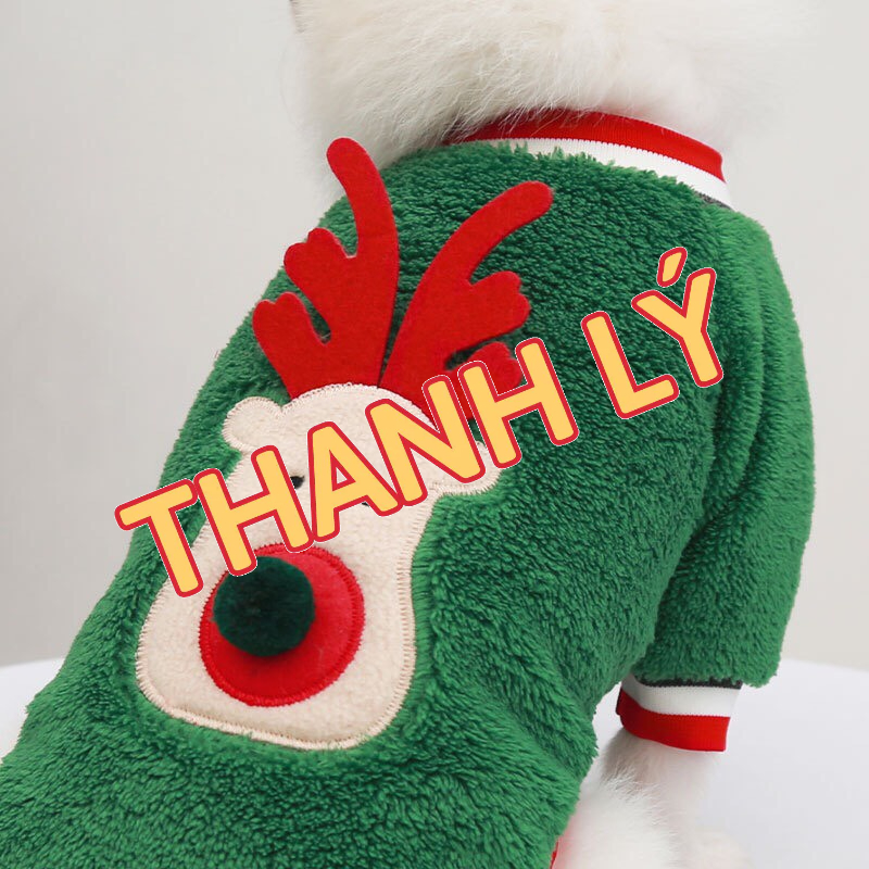 Áo Giáng Sinh Cho Chó Mèo Hoạ Tiết Tuần lộc - Áo Giáng Sinh-Noel Cho Thú Cưng ChunChut PetShop