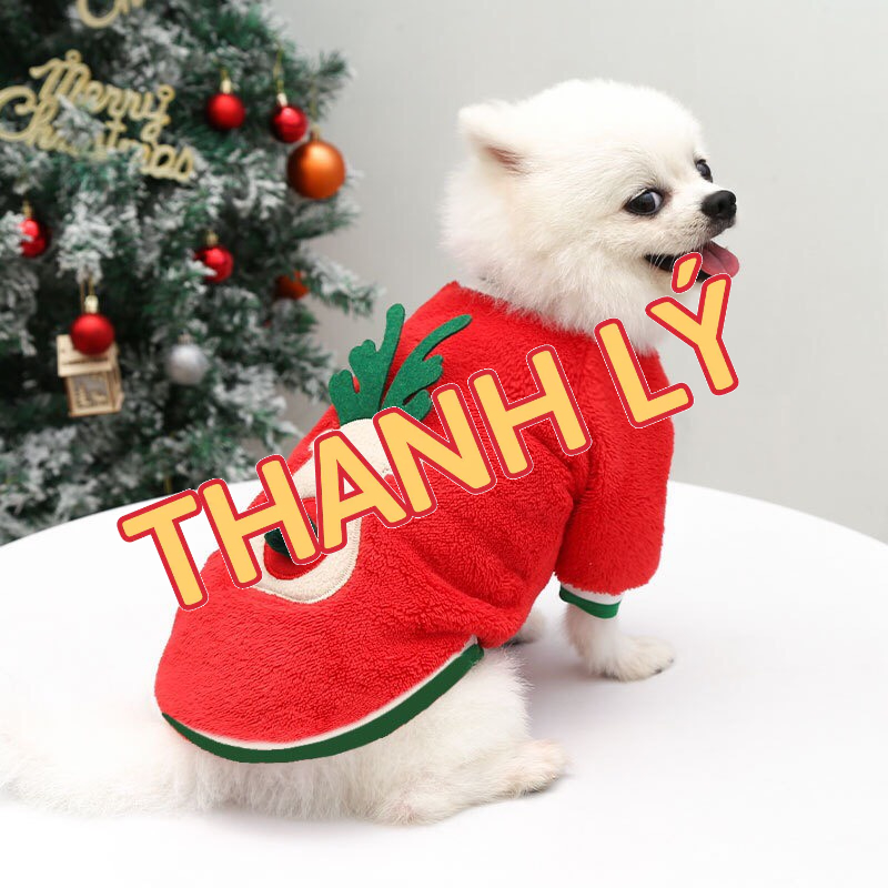 Áo Giáng Sinh Cho Chó Mèo Hoạ Tiết Tuần lộc - Áo Giáng Sinh-Noel Cho Thú Cưng ChunChut PetShop