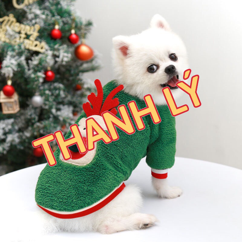 Áo Giáng Sinh Cho Chó Mèo Hoạ Tiết Tuần lộc - Áo Giáng Sinh-Noel Cho Thú Cưng ChunChut PetShop