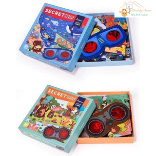ghép hình Puzzle Bí mật khu rừng- Bí mật đại dương chính hãng Mideer 35 miếng