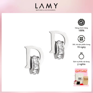 Khuyên tai nữ cde d-shaped earrings silver cde3019sv