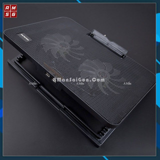 Đế Tản Nhiệt COOLING PAD N99 cho laptop từ 17 inch trở xuống- Loại Cao Cấp, 1 Fan/ 2 Fan , Đế Nâng 45 Độ