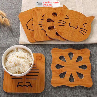 Miếng lót nồi bằng gỗ nhiều hình (kt 15*15cm)