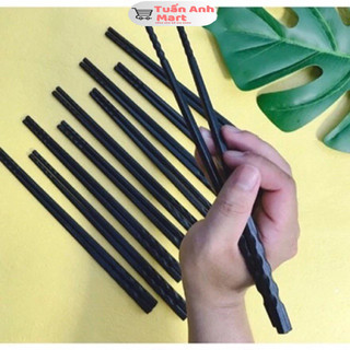 Vỉ 10 đôi đũa phíp nhựa đen kháng khuẩn