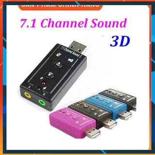 USB âm thanh SOUND 7.1 CAM CHO MÁY TÍNH VÀ LAPTOP CÓ NÚT CHỈNH ÂM LƯỢNG