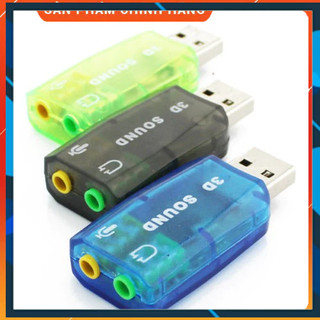 USB Sound ✨Free Ship ✨ USB Ra Sound 2 Lỗ Chuẩn 2.1 Âm Thanh 3D