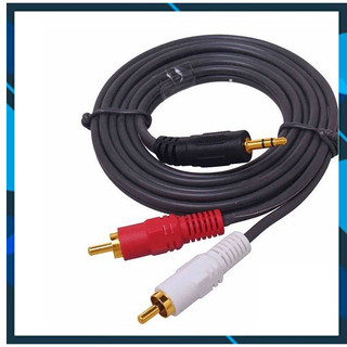 Cáp âm thanh jack 3.5mm ra 2 đầu bông sen Dtech DT-6211 (1.5m)