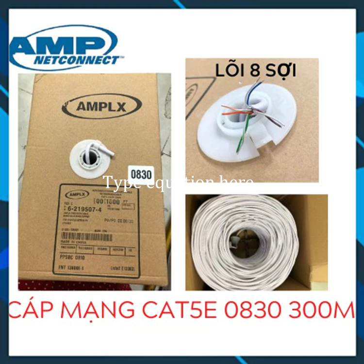 Thùng cáp mạng LAN UTP CAT 5E AMPLX mã 0830 (dài 305M)