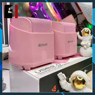 Loa máy tính để bàn mini màu hồng dễ thương chính hãng 2.0 kisonli k500 loa vi tính laptop nghe nhạc gaming có dây