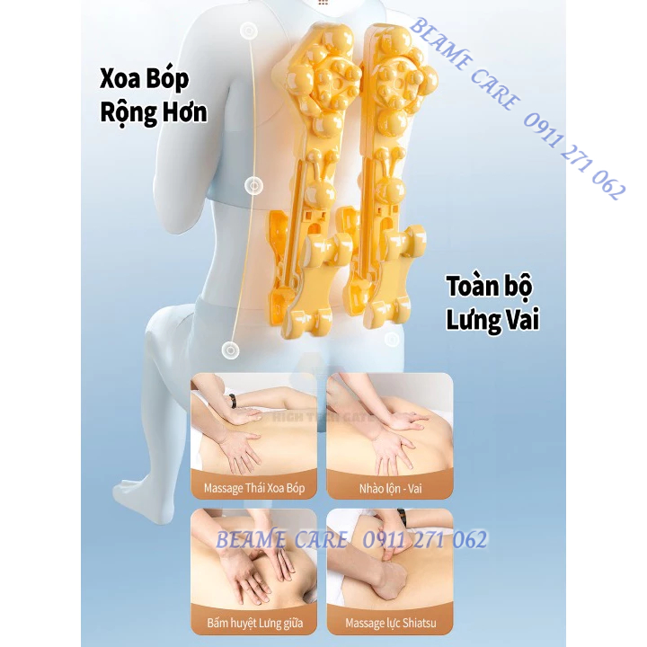 Nệm ghế massage toàn thân hồng ngoại BEAME BM-N93