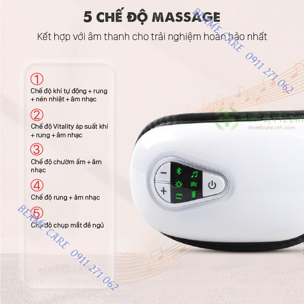 Máy massage mắt, máy matxa giảm thâm cuồng mắt, giảm mỏi mắt do làm việc nhiều, máy massage mắt dùng pin BEAME VN