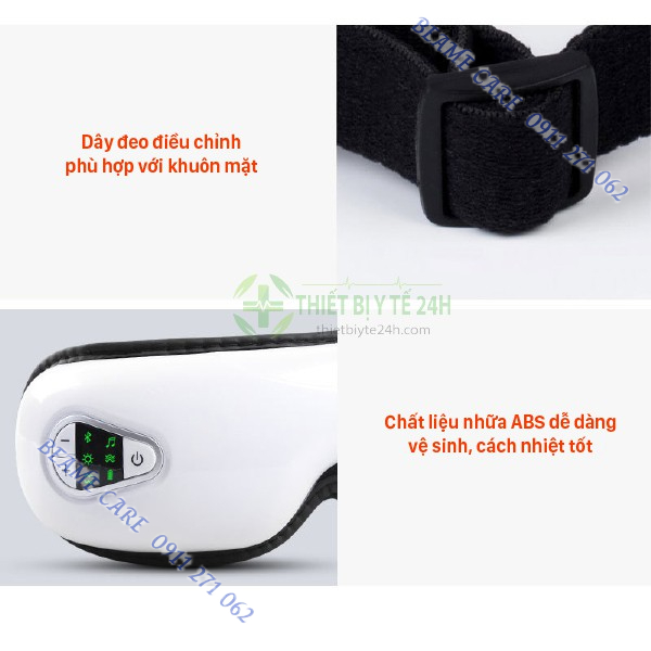 Máy massage mắt, máy matxa giảm thâm cuồng mắt, giảm mỏi mắt do làm việc nhiều, máy massage mắt dùng pin BEAME VN