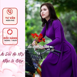 Áo dài may sẵn màu tím huế mộng mơ - Áo Dài Hà Nội
