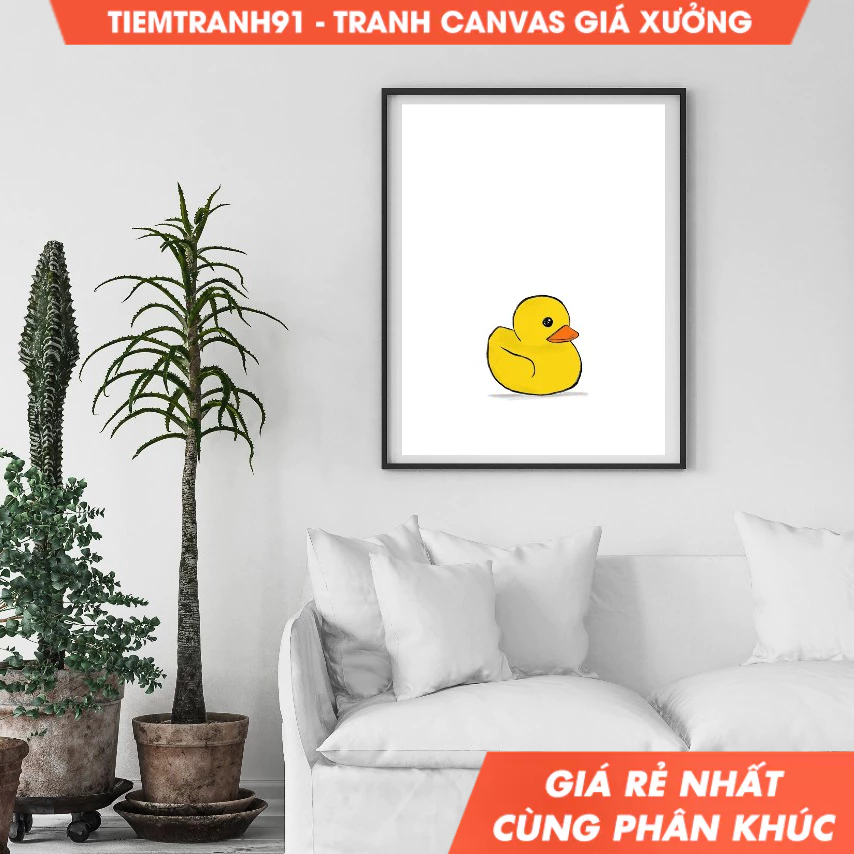 Tranh treo tường, Yellow rubber duck, nursery decor, wall art, toy, children poster, gift for kid, n