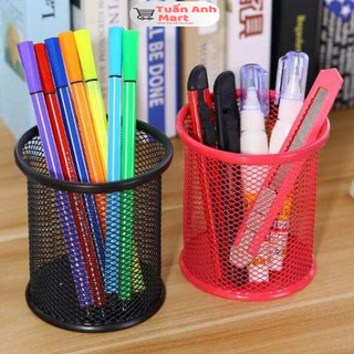 Giỏ đựng bút lưới sắt văn phòng để bàn
